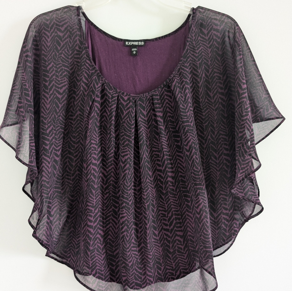 Express Rayon purple shirt (Size XS)